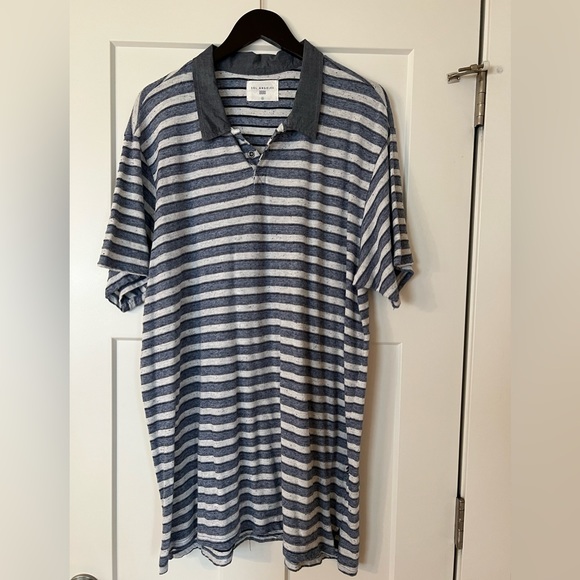 NWOT - Sol Angeles Lawson Textured Striped Polo - Picture 1 of 3